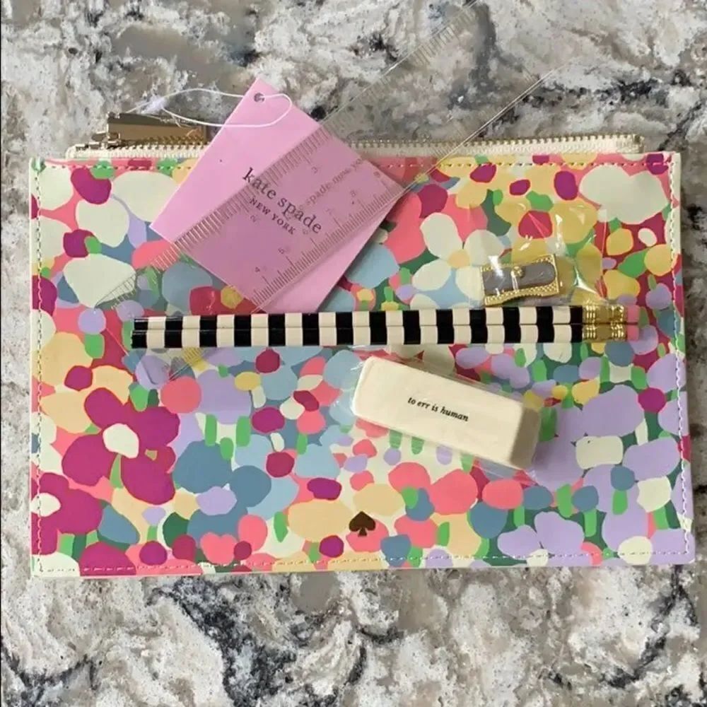 Kate Spade Floral Dot Pencil Pouch!